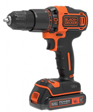 Taladro Percusión 18v. 2Ah 20ac. BCDHD18D1KA-QW Black&Decker